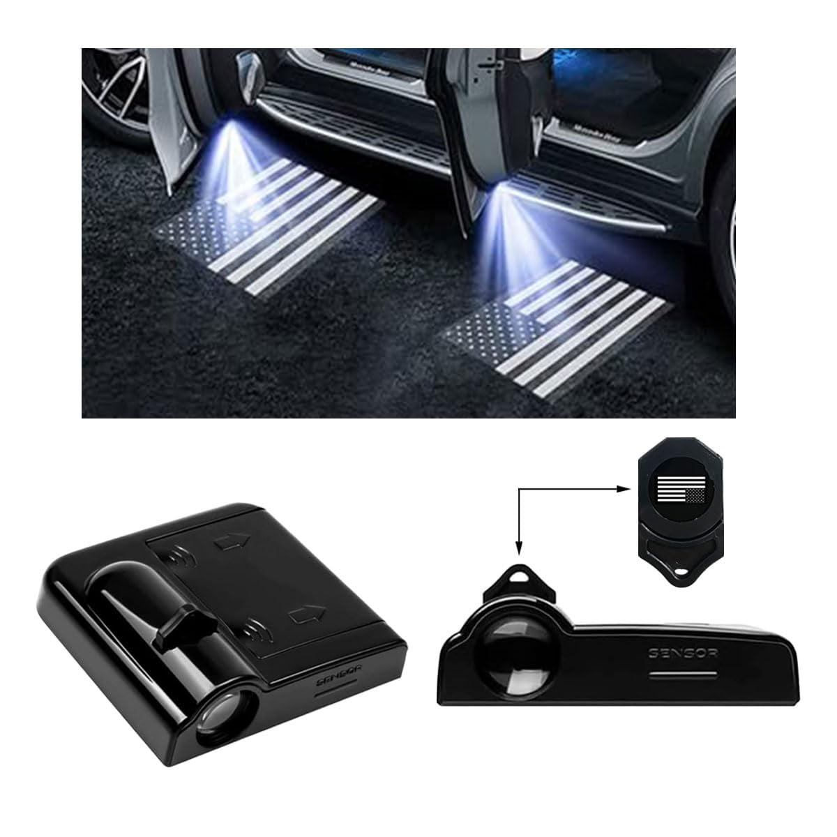 2x Wireless Ghost Shadow Projector LED Door Step Courtesy Ground - Foto 9