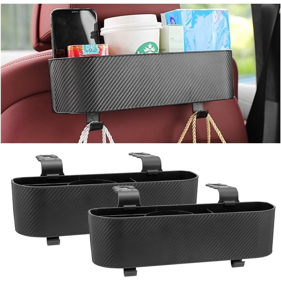 2PCS Car Headrest Backseat Organizer with Cup Holder, Seat Back Hanging ...