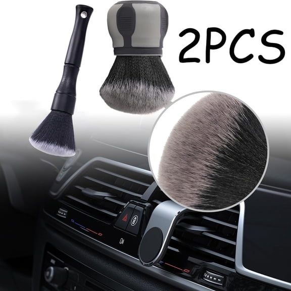 2PCS Car Interior Detail Dust Brush,Soft Car Interior Detailing Kit Tools,Dash Duster Brush for Auto,Truck,SUV,RV Interior Cleaning