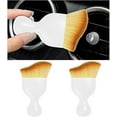 thumbnail image 1 of 2PCS Car Interior Dust Brush, Soft Scratch Free Auto Detailing Brushes, Universal Vehicle Interior Cleaning Tool for Automotive Dashboard, Air Vents, Leather (Brown & Black), 1 of 10
