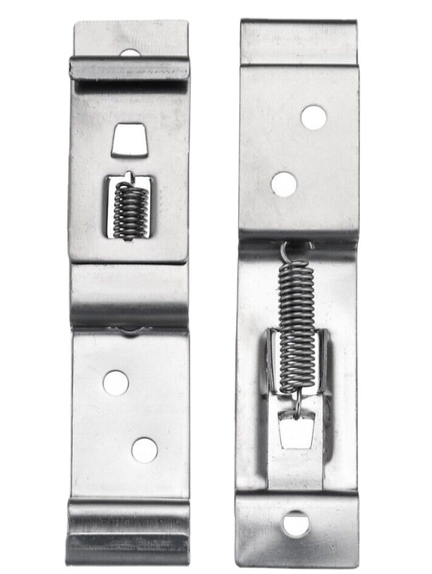 2PCS Car License Plate Spring Loaded Stainless Steel Bracket Cars Frame