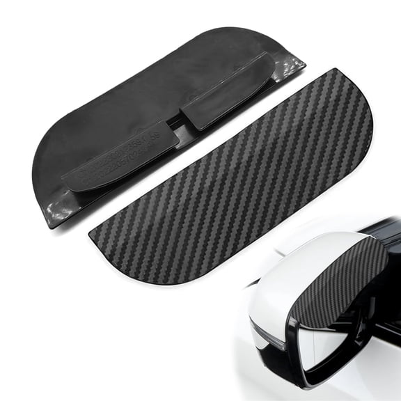 2PCS Car Rearview Mirror Rain Visor, Snap-On Side View Mirror Rain Eyebrow, Waterproof Flexible, Car Exterior Trim Accessories