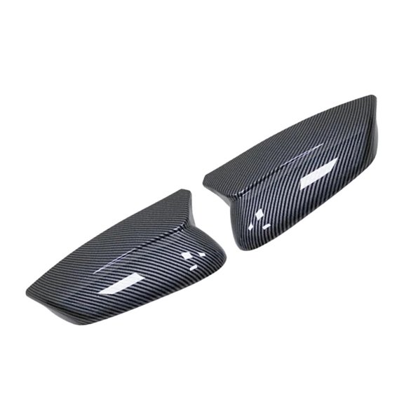 2PCS Car Rearview Side Mirror Cover Wing Cap Exterior Door Housing Shell Trim Horn Style For KIA EV6 2022 2023