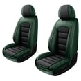 thumbnail image 1 of 2PCS Car Seat Covers for Honda 98% Car Models Waterproof Anti-slip Artificial Leather Car Seat Cushions,Car Interior Protector,Easy to Install（Black/Green）, 1 of 6