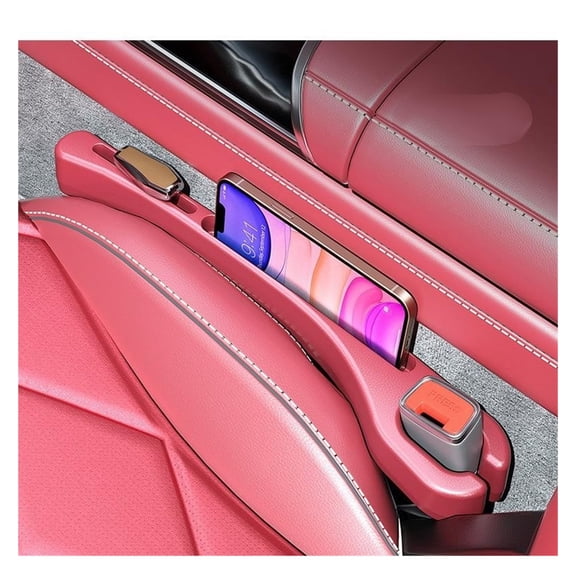 2PCS Car Seat Gap Filler,Gap Stopper Fill Gap Between Seat and Console,Built-in Recessed Storage Organizer,Universal for Most Cars Trucks SUVs to Stop Things from Dropping(Red)