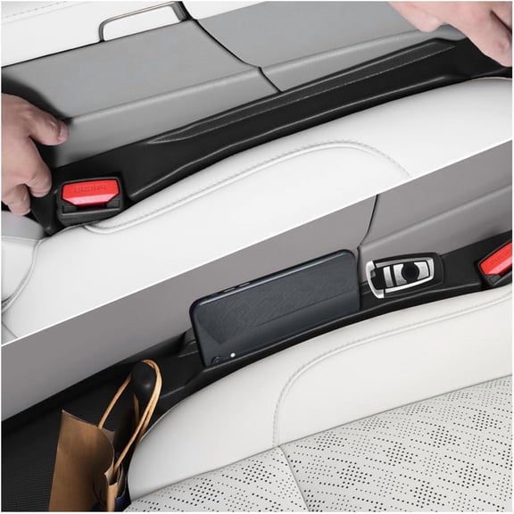 2PCS Car Seat Gap Filler Organizer,2 in 1 Car Gap Filler with Fill and Storage Function for Storing Phones Keys Cards,Universal Multifunctional No Drop Seat Guard for Cars