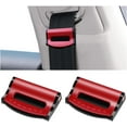 thumbnail image 1 of 2PCS Car Seatbelt Adjuster, Universal Auto Seat Belt Clips for Adults/Kids, Comfort Car Shoulder Neck Protector Strap Positioner, Seatbelt Locator Retainer Locking Clips for Car, SUV, Red, 1 of 8