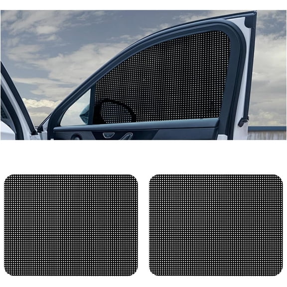 2PCS Car Side Window Sunshade, Block UV Rays Privacy Protector Car Static Cling Film Sticker, Reusable Washable Auto Shade Stickers for Heat Glare Protection, Window Film for Most Cars (2PCS)