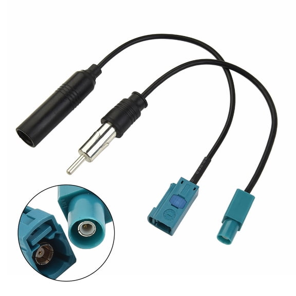 2PCS Car Stereo FM AM Radio Antenna Adapter Cable Fakra Z to DIN