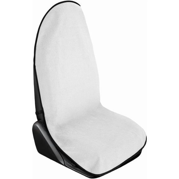 Chasenew 1PCS Car Towel Seat Cover, Waterproof Sweating Non-Slip Premium Soft Towel Carseat Protector, Universal Machine Washable Car Truck SUV Front Seat Cover for Gym Workout Beach Hiking (White)