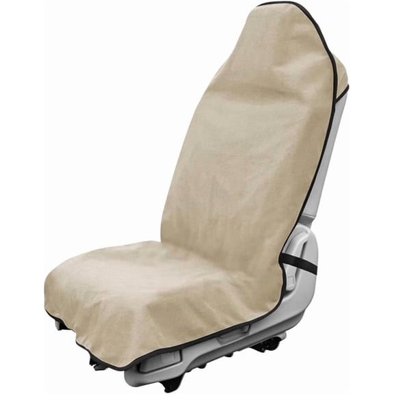 2PCS Car Towel Seat Cover, Waterproof Sweating Non-Slip Premium Soft Towel Carseat Protector, Universal Machine Washable Car Truck SUV Front Seat Cover for Gym Workout Beach Hiking (Red)