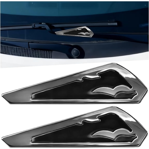 2PCS Car Windshield Wiper Stand, ABS Automotive Windshield Wiper Wing Blade for Improved Visibility in Rain, Snow, Universal Spoiler Pressure Tablet Accessories for Most Vehicles (Black)