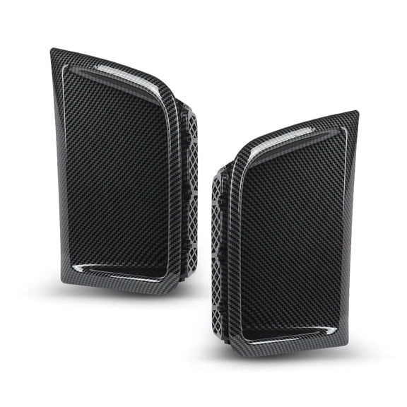 2PCS Carbon Fiber Front Bumper Side Air Vents Fit For 2008-2014 Subaru WRX STi