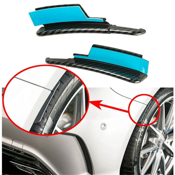 2PCS Carbon Fiber Look Fender Guard Arch Wheel Eyebrow Lip For Benz W176 A160 A180