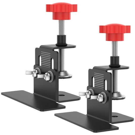 2PCS Carbon Steel Cabinet Hardware Jig for Woodworking Rust Resistant Clear Marking Cabinet Drilling Positioning Aid for Left Hand and Right Hand Door