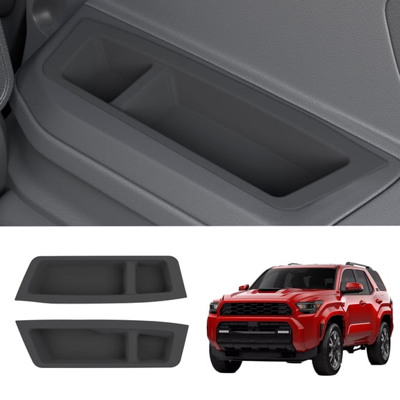 Bomely 2PCS Cargo Side Storage Tray Compatible with 2025 2026 Toyota 4Runner 5 Seats Rear Trunk Side Storage Box Slot Pockets Silicone Cup Holder Organizer for 4 Runner Accessories (2PCS Cargo Tray)