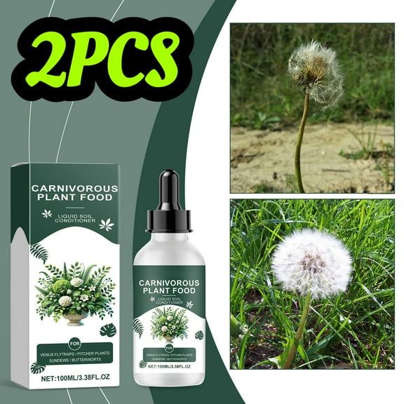 2PCS Carnivorous Plant Food & Venus Fly Trap Food - Feeds up to 500 Times, Tropical Plant Fertilizer for Carnivorous Plants, Premium Liquid Fertilizer & Feeding Supplement for Consistent Growth
