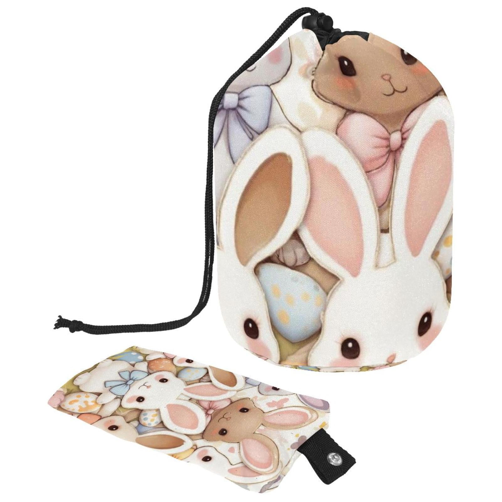 2PCS Cartoon Easter Bunny Travel Cosmetic Bag Makeup Organizer Stylish