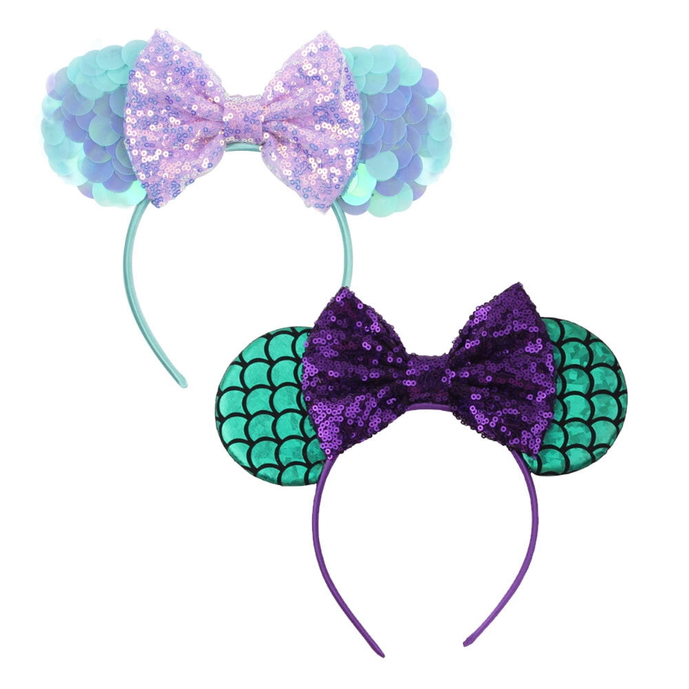 2PCS Cartoon Glitter Headbands for Women and Girls Party Gift Decor