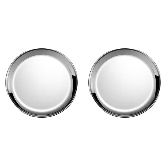 2PCS Cat Plates Whisker Friendly Non Dish for Wet Food, Shallow Wide Flat Bowls Metal for Indoor Cats Small Dog Puppy Feeding Water Food Bowl Pet Supplies Accessories