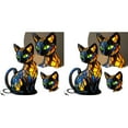 thumbnail image 1 of 2PCS Cat Themed Night Light - Stained Resin LED Pet Lover Lamp, Cute Animal Decor for Bedroom, Vintage Style Table Lamp for Cat Owners and Home Decorations, 1 of 9