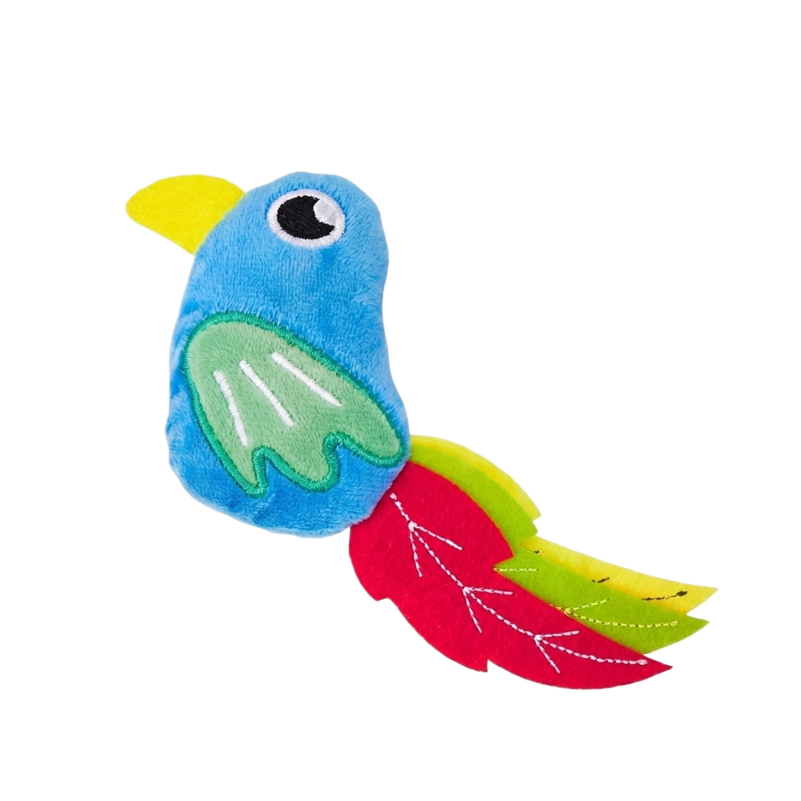 2PCS Catnip Birds for Indoor Cats – Colorful Plush Sparrows with Leaf ...