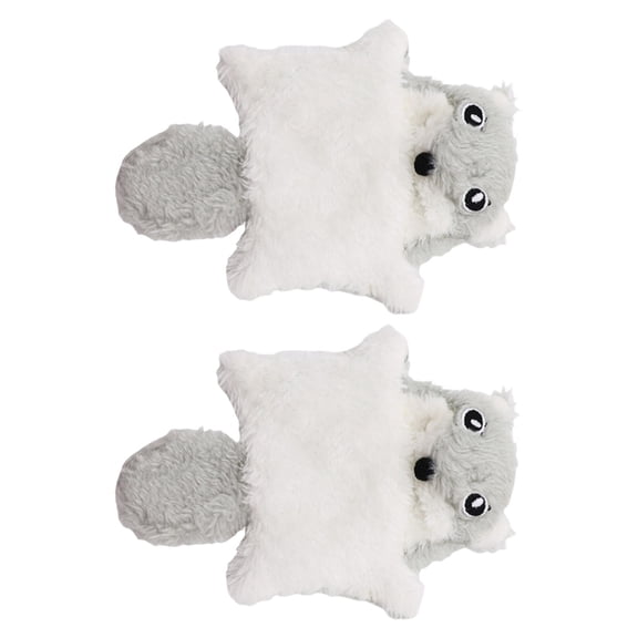 2PCS Cats Squirrels Toy Soft Plush and Crinkle Paper Sounding Plush Toy Enhancing Pet Indoor Activity and Engagement