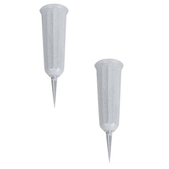 2PCS Cemetery Flower Vase, Memorial Flower Holder for In Ground Cemetery Vase with Stake, Flower Pots for Outdoor Plants, Flower Is Not Included