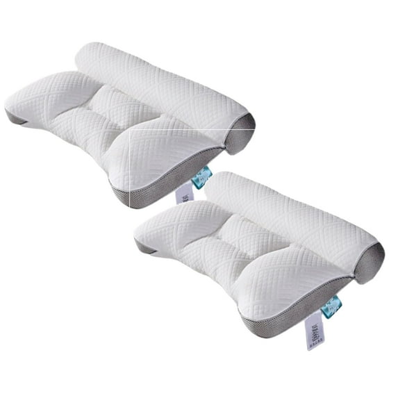 2PCS Cervical Pillow for Neck Pain Relief, Memory Foam Pillows , Adjustable Orthopedic Bed Pillow for Sleeping, Support for Side Back Sleepers