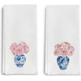 thumbnail image 1 of 2PCS Chinoiserie Kitchen Towels 16x24 Inches Blue and White Hydrangea Floral Dish Towels, Decorative Hand Towels for Bathroom and Kitchen, 1 of 5