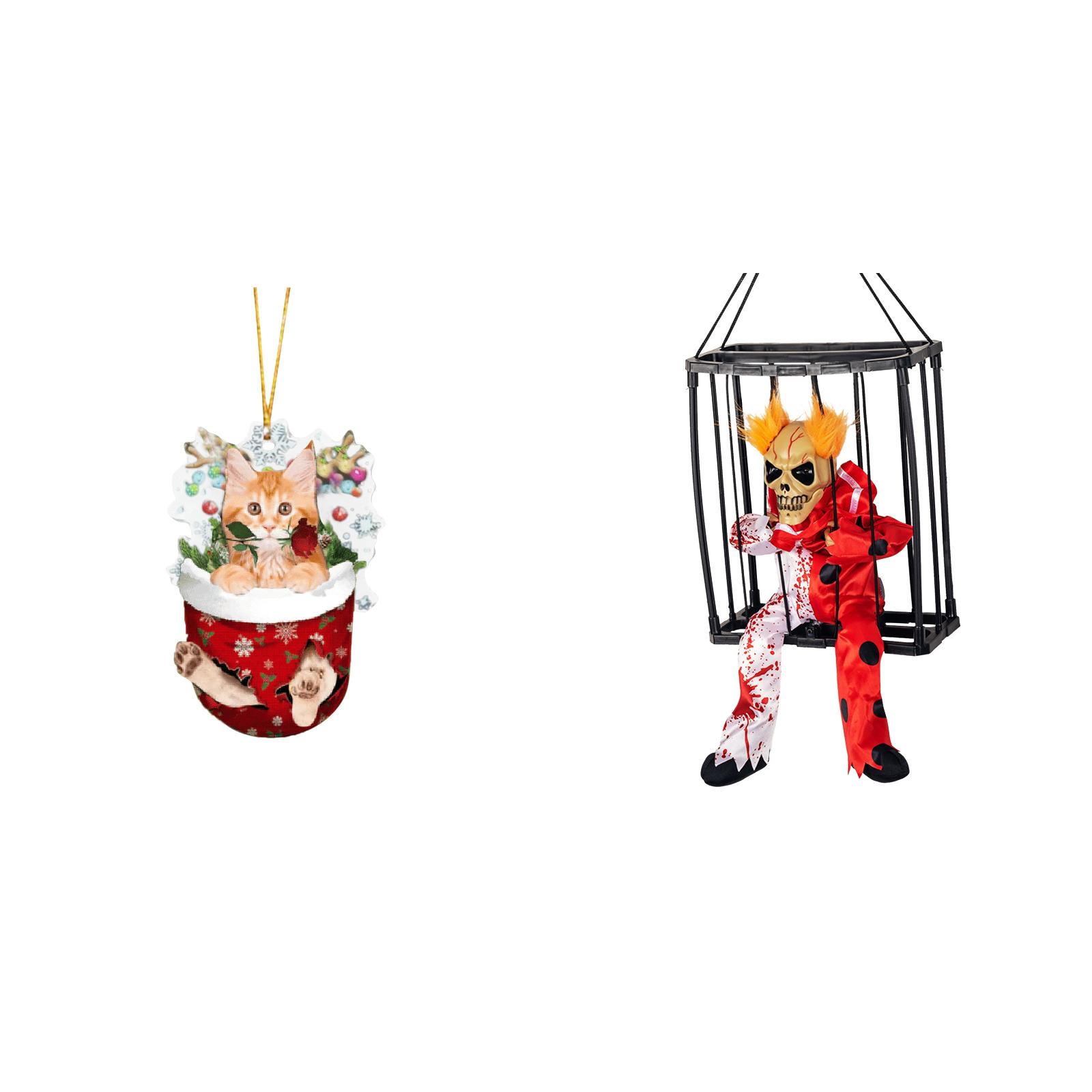 2PCS Christmas Acrylic Christmas Stockings For Cats Decorations