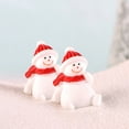 2PCS Christmas Cartoon Animals Micro Christmas Tree Snow Ornaments