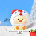 2PCS Christmas Cartoon Animals Micro Christmas Tree Snow Ornaments