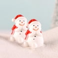 2PCS Christmas Cartoon Animals Micro Christmas Tree Snow Ornaments