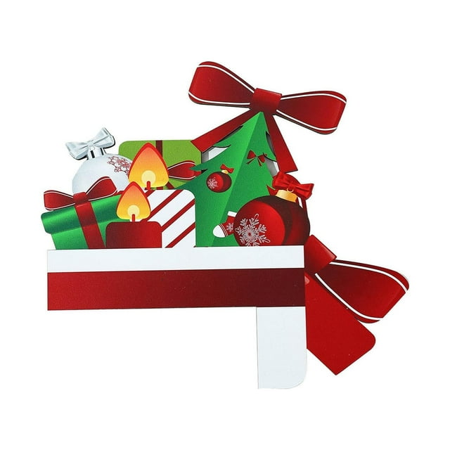 2PCS Christmas Door Corner Sign Wood Frame Corner Decoration Christmas