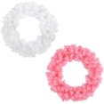 thumbnail image 1 of 2PCS Christmas Wreath for Front Door Christmas Door Wreath, Festive Holiday Decor Faux Sakura Winter Frosted Flower Wreath for Indoor Christmas and Wedding Decor 12 Inch/30 cm, 1 of 11