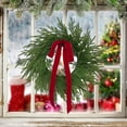 thumbnail image 1 of 2PCS Christmas Wreath with Red Bow Artificial Wreaths Outdoor Xmas Wreaths for Windows Door Chairs Wall Stairs Home Decorations, 20 In, 1 of 7