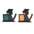 2PCS Class of 2024 Graduation Frame Wooden Table Graduation Picture