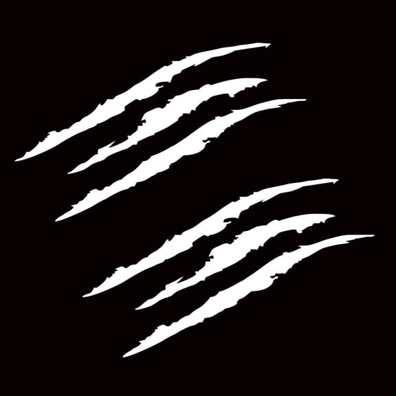 2PCS Claw Mark Decals for Cars,Car Hood Decal Scratch Stripe Auto Headlight Decal Marks ,Waterproof Vinyl Headligh Sticker for Sports Cars, SUVs, Pickups, Motorcycles(White)