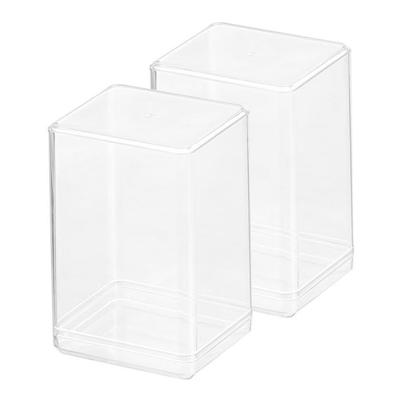 2PCS Clear Acrylic Display Case, 2.5''x3.8''x2.2'' Display Box Dustproof Organizer for Figures Collectibles