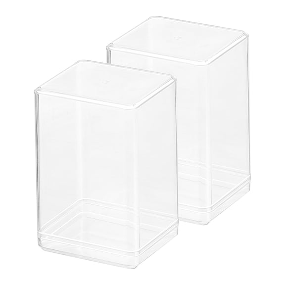 2PCS Clear Acrylic Display Case, 2.5''x3.8''x2.2'' Display Box Dustproof Organizer for Figures Collectibles
