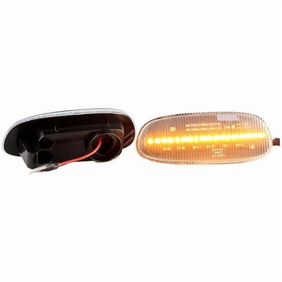 2PCS Clear Lens Amber LED Dynamic Side Marker Lamps Turn Signal Lights Canbus For Subaru Impreza 1993 1994-2001