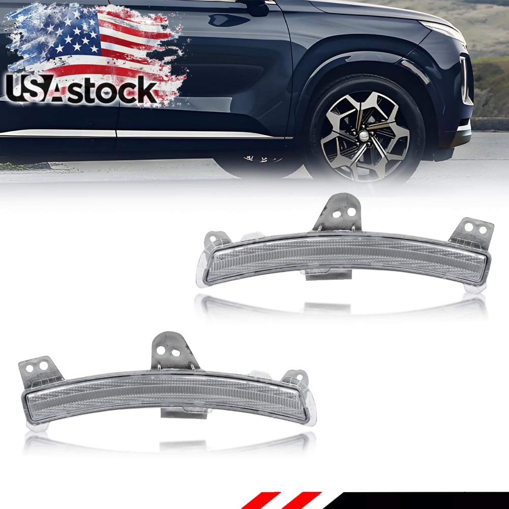 Black Clear Front Corner Lights W/ Amber Reflector | Fits 94-00 Chevy C/K Pickup, Suburban, Tahoe