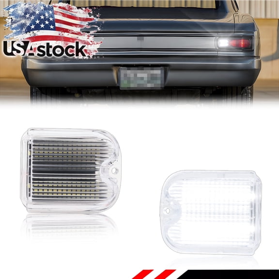 2PCS Clear Lens Rear Tail Light Rear Light Brake Lights Backup Light Reverse Light Turn Signal Light With White LED For 1966 Chevy Chevelle & 1966 Chevy Malibu