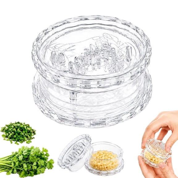 2PCS Clear Manual Garlic Twister and Ginger Mincer Tool, Multi-Functional Garlic Twister and Masher, Impact Resistant Compact Garlic Crusher, Easy to Clean for Kitchen (2pcs blue)