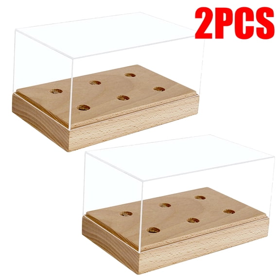 2PCS Clear Turntable Headshell Storage Box Accessory High End for Phonograph USA