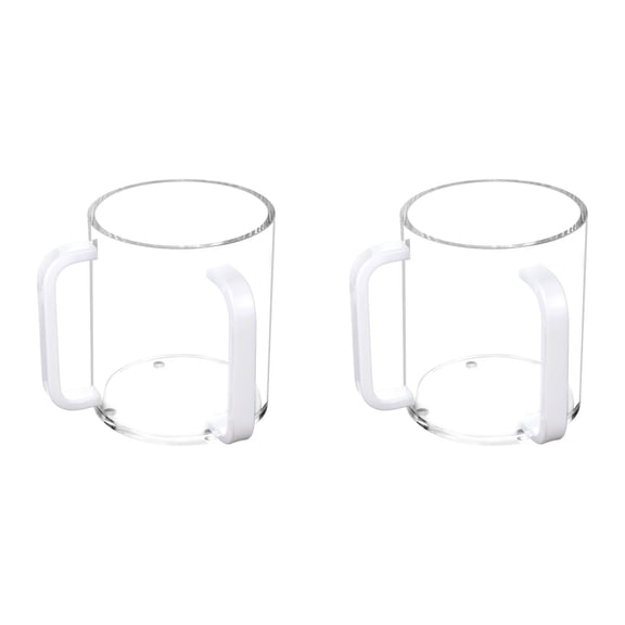 2PCS Clearance Hand Washing Cup with Handles 5" Clear Acrylic Hand Washing Cup for The 13x10cm