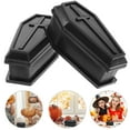 thumbnail image 1 of YEAHIBABY 2Pcs Props Coffin Decor Spooky Halloween Decoration Black Plastic Small Coffin, 1 of 7