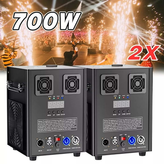 2PCS Cold Spark 700W Machine DMX Firework Machine DJ Stage Effect Wedding DJ Party Show