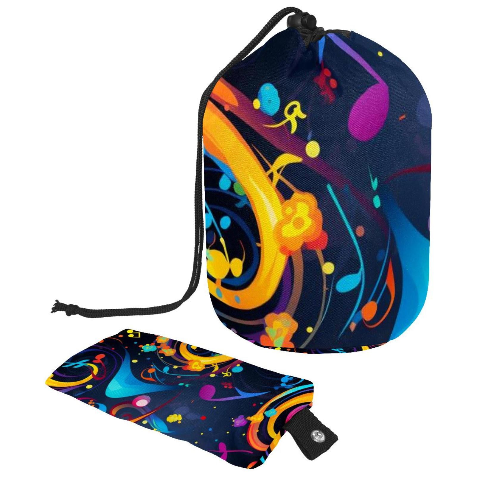 2PCS Colorful Aesthetic Notes Travel Cosmetic Bag Makeup Organizer